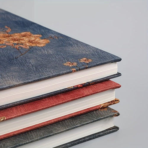 160 Pages of Artistic Retro Fabric Notebook with Full Blank Inner Pages, Drawing And Sketching Book, 7.09 * 7.09inch Thick Notebook