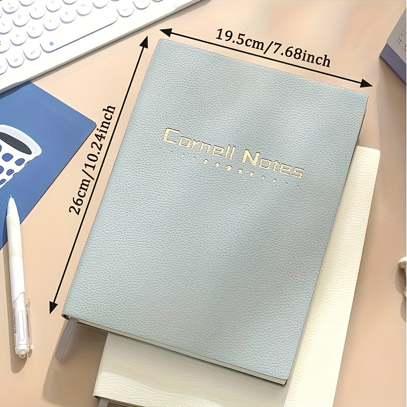 Custom High-Efficiency Notebook Suitable for the 5R Study Method - B5 Size, Fine PU Leather Cover, 100 Sheets\u002F200 Pages of High-Quality Paper, Suitable for Study Notes and Recording Daily Thoughts