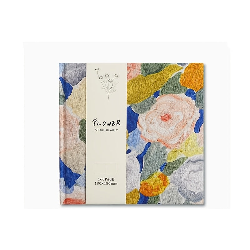 160 Pages of Artistic Retro Fabric Notebook with Full Blank Inner Pages, Drawing And Sketching Book, 7.09 * 7.09inch Thick Notebook