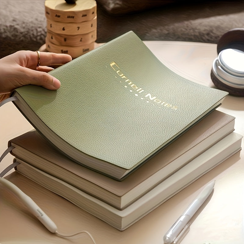 Custom High-Efficiency Notebook Suitable for the 5R Study Method - B5 Size, Fine PU Leather Cover, 100 Sheets\u002F200 Pages of High-Quality Paper, Suitable for Study Notes and Recording Daily Thoughts