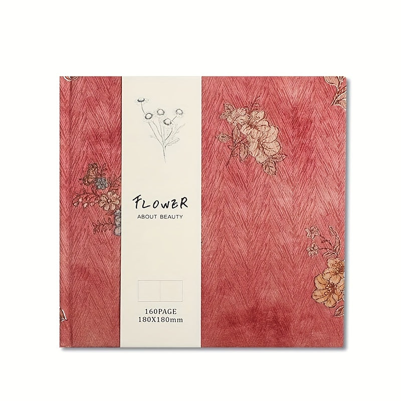 160 Pages of Artistic Retro Fabric Notebook with Full Blank Inner Pages, Drawing And Sketching Book, 7.09 * 7.09inch Thick Notebook