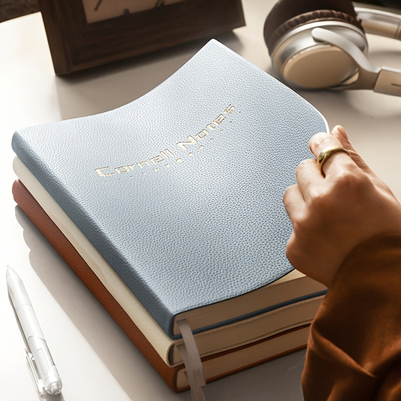 Custom High-Efficiency Notebook Suitable for the 5R Study Method - B5 Size, Fine PU Leather Cover, 100 Sheets\u002F200 Pages of High-Quality Paper, Suitable for Study Notes and Recording Daily Thoughts