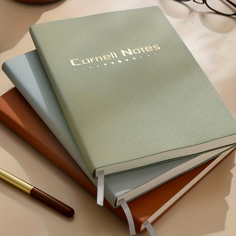 Custom High-Efficiency Notebook Suitable for the 5R Study Method - B5 Size, Fine PU Leather Cover, 100 Sheets\u002F200 Pages of High-Quality Paper, Suitable for Study Notes and Recording Daily Thoughts