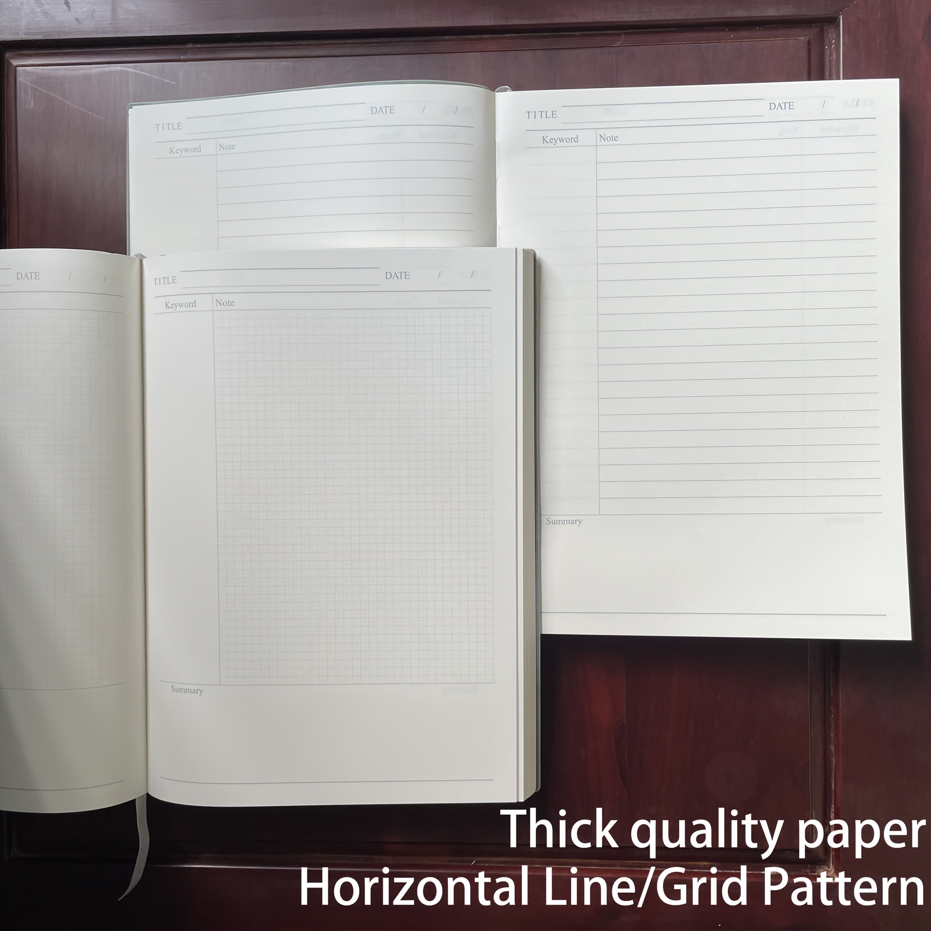 Cornell Notes B5 Study Record Notebook (Comes with 4 Four-Leaf Paper Clips And 50 Transparent Sticky Notes), Skin-Feel PU Leather Cover, 130 Sheets\u002F260 Pages Per Notebook, Thickened High-Quality Paper, Applicable to The 5R Learning Method to Improve